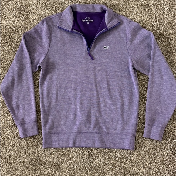 Vineyard Vines Sweaters - Vineyard Vines Women’s Saltwater Quarter Zip-Up Royal Purple Pullover Size XS